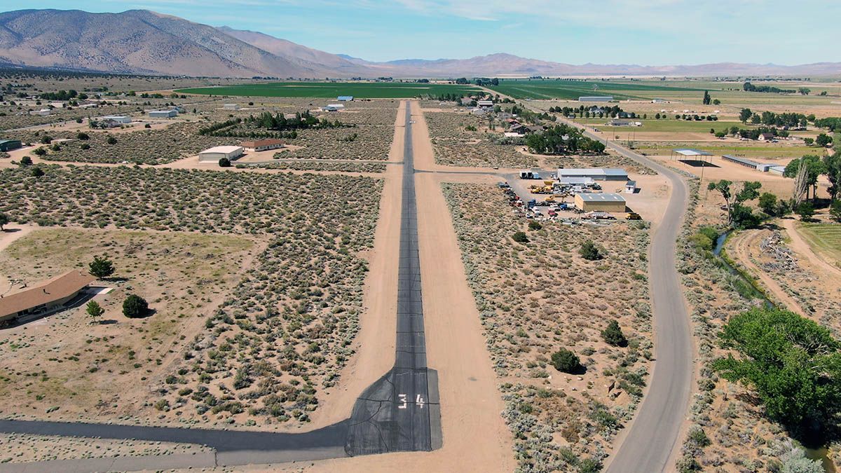 NV33 Farias Wheel Airport runway, ground view